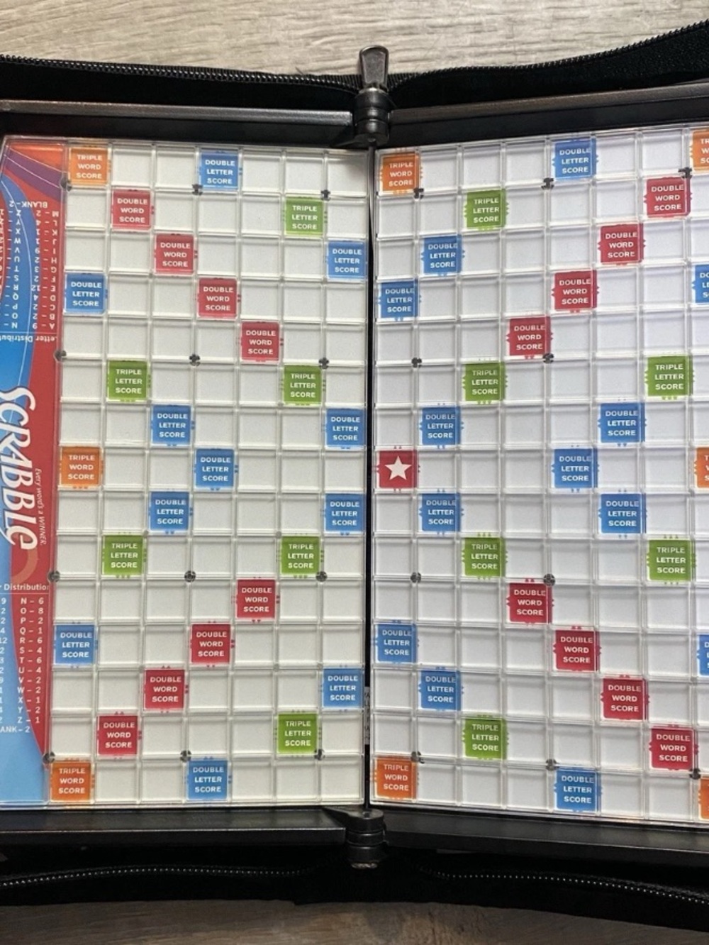 Scrabble Travel Folio Edition Crossword Game Zipper Case Complete LIKE NEW